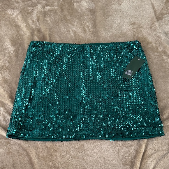 wild fable Dresses & Skirts - wild fable Teal Sequin Mini Skirt